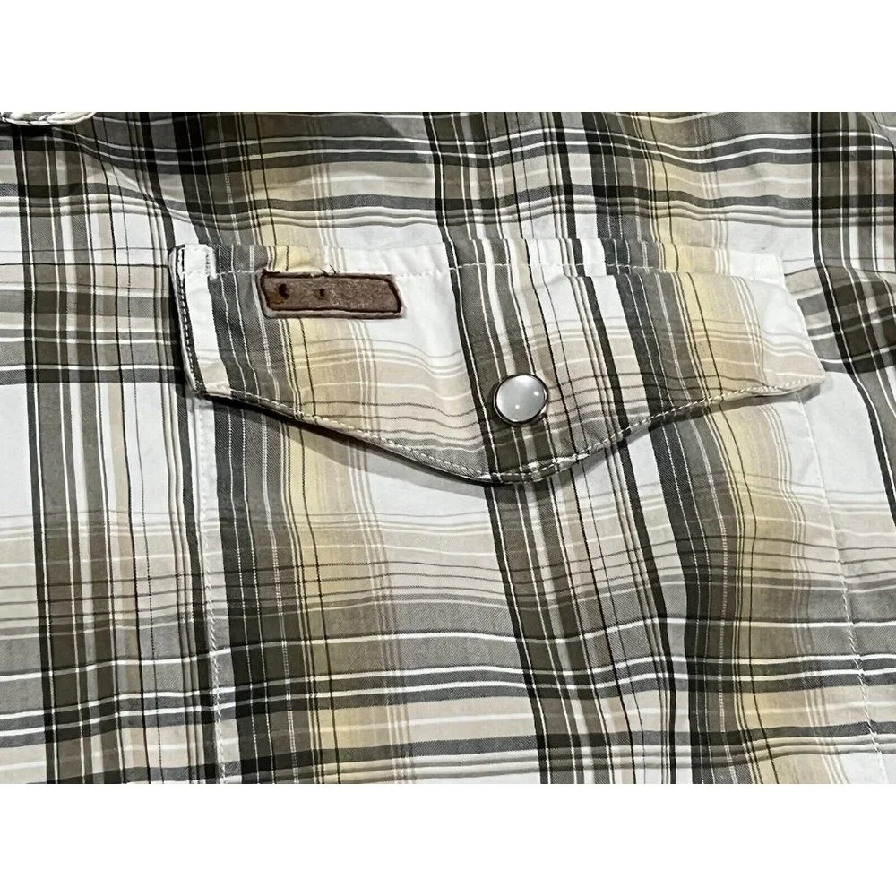 Vintage Carhartt Pearl Snap Button Up Plaid Shirt Size XL - Picture 5 of 6
